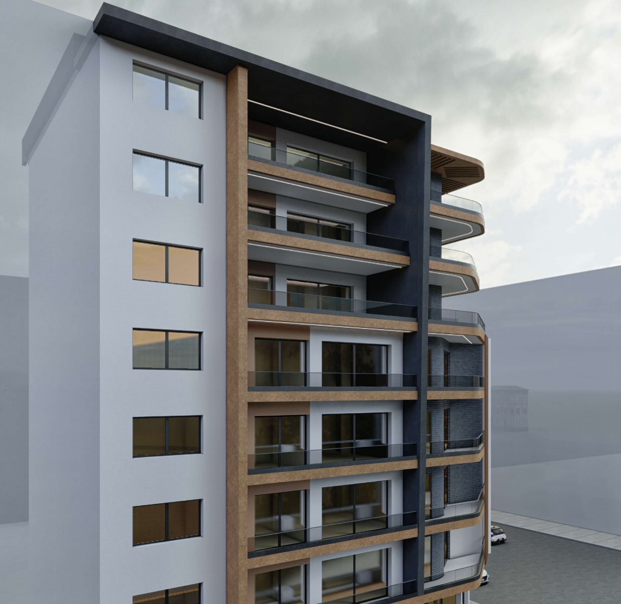 Rendu de la façade latérale